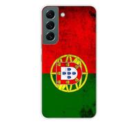 1001coques Coque Compatible avec Samsung Galaxy S22 - Housse Fine en Silicone Transparente - Design Drapeau Portugal