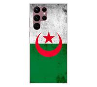 1001coques Coque Compatible avec Samsung Galaxy S22 Ultra - Housse Fine en Silicone Transparente - Design Drapeau Algerie