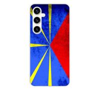 Coque en silicone imprimée compatible Samsung Galaxy S23 FE Drapeau La Réunion