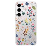 Coque en silicone - Compatible Samsung Galaxy S24 FE - design fleurs colorees