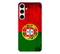 1001coques Coque Compatible avec Samsung Galaxy S24 Plus, Samsung Galaxy S25 Plus - Housse Fine en Silicone Transparente - Design Drapeau Portugal