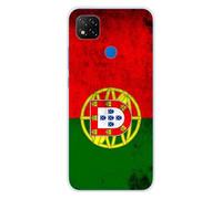 Coque en silicone imprimée compatible Xiaomi Redmi 9C Drapeau Portugal