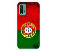 1001coques Coque Compatible avec Xiaomi Redmi 9T - Housse Fine en Silicone Transparente - Design Drapeau Portugal