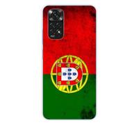 Coque en silicone imprimée compatible Xiaomi Redmi Note 11 4G Drapeau Portugal