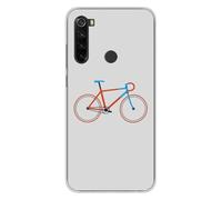 1001coques Coque Compatible avec Xiaomi Redmi Note 8 - Housse Fine en Silicone Transparente - Design Bike Color Hipster