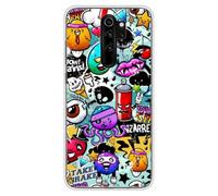 1001coques Coque Compatible avec Xiaomi Redmi Note 8 Pro - Housse Fine en Silicone Transparente - Design Graffiti 2