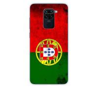 1001coques Coque Compatible avec Xiaomi Redmi Note 9 - Housse Fine en Silicone Transparente - Design Drapeau Portugal