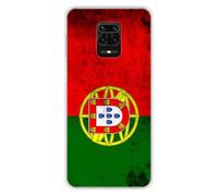 1001coques Coque Compatible avec Xiaomi Redmi Note 9S - Housse Fine en Silicone Transparente - Design Drapeau Portugal