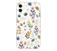 1001coques Coque Compatible pour Apple iPhone 11 - Housse Fine en Silicone Transparente - Design Fleurs colorees