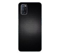 1001coques Coque Compatible pour Oppo A52, Oppo A72 - Housse Fine en Silicone Transparente - Design Dark Metal