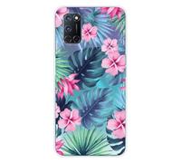 1001coques Coque Compatible pour Oppo A52, Oppo A72 - Housse Fine en Silicone Transparente - Design Tropical Aquarelle