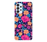 1001coques Coque Compatible pour Samsung Galaxy A33 5G - Housse Fine en Silicone Transparente - Design Fleurs Exotiques