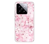 1001coques Coque Compatible pour Xiaomi 14 - Housse Fine en Silicone Transparente - Design Sakura