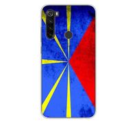 Coque en silicone imprimée compatible Xiaomi Redmi Note 8T Drapeau La Réunion
