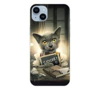 1001coques - Coque Silicone Compatible avec Apple iPhone 15 Plus - Motif SB Chat cancre - Design Original imprimé en France