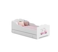 1001jouets Milleetunjouets Lit Enfant Anni avec tiroir de Rangement 140x70 Chat avec Matelas