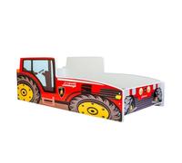 1001jouets Milleetunjouets Lit Enfant Tracteur - Rouge 160x80