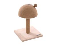 1001kdo Arbre à Griffer pour Chat en Forme de Champignon avec Grattoir en Jute, Jouet à Cliquetis, Base en Peluche Douce, 30x30x44 cm