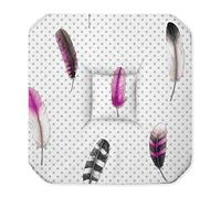 1001kdo Coussin Galette de Chaise 36 x 36 cm Evanescente Blanc