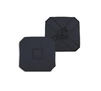 1001kdo Coussin Galette de Chaise 4 Rabats 40x40cm Charbon chinee