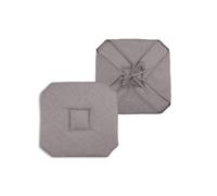 1001kdo Coussin Galette de Chaise 4 Rabats 40x40cm Taupe chinee