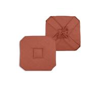 1001kdo Coussin Galette de Chaise 4 Rabats 40x40cm Terracotta chinee