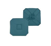 1001kdo Coussin Galette de Chaise 4 Rabats 40x40cm Turquoise chinee