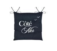 1001kdo Galette de Chaise Marine 38x38 cm Côté Mer