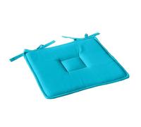 1001kdo Galette de Chaise Plate 40 x 40 cm Panama Turquoise