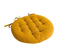 1001kdo Galette de Chaise Ronde 38 cm Panama Moutarde