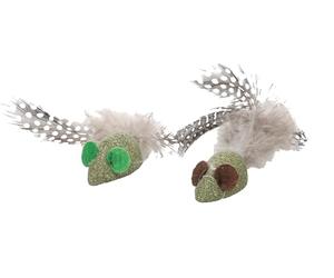 1001kdo Jouet Souris Katti en cataire avec Plumes pour Chat