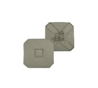 1001kdo Lot de 2 galettes de Chaise 4 Rabats 40 x 40 cm Kaki chiné