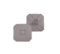 1001kdo Lot de 2 galettes de Chaise 4 Rabats 40 x 40 cm Taupe chiné