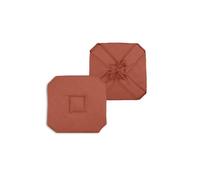 1001kdo Lot de 2 galettes de Chaise 4 Rabats 40 x 40 cm Terracotta chiné