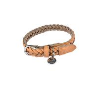 1001KDO POUR ANIMAUX Collier en Cuir tressé Naturel pour Chien de 30 à 45 cm