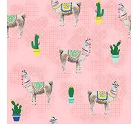 1001KDO POUR LA MAISON Nappe Toile cirée au mètre Lamas Rose