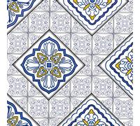 1001KDO POUR LA MAISON Nappe Toile cirée au mètre Malaga Bleu