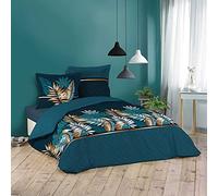 1001KDO POUR LA MAISON Parure Housse Couette 260x240cm Feuilles Alianor