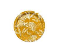 1001KDO POUR LA MAISON Set de 10 assiettes en carton 18 cm Palmier exotique