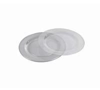 1001KDO POUR LA MAISON Set de 6 assiettes argent paillete