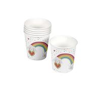 1001KDO POUR LA MAISON Set de 6 gobelets en Carton Arc en Ciel