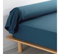 1001KDO POUR LA MAISON Taie Traversin Coton Percale Bleu