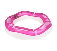 1001kdo Tunnel Interactif pour Chat avec Balle, 7 Pièces Modulables, Rose et Blanc, 39 x 39 x 7 cm