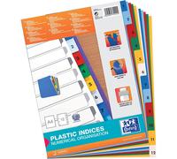 [100204769-5] Oxford Lot de 5 Jeux d'intercalaires Polypro Numérique 12 posit...