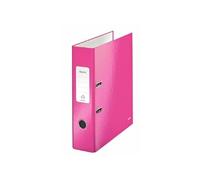 Leitz 10050023 wow classeur à levier en carton format a4 600 feuilles etiquette de 80 mm- rose brillant