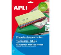 [10052] Apli Etui de 140 Etiquettes Polyester 99,1x 38,1cm Transparentes