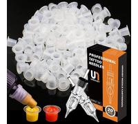 1007rl Lot De 320 Capuchons De Couleur Et Aiguilles De Tatouage,300 Capsules D'encre De Tatouage Et 20 Cartouches D'aiguilles De Tatouage