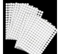 1008 Pcs Scratch Autocollant Rond, 504 Paires 10mm Pastille Scratch Autocollant Crochets et Boucles, Blanc Double Face Rond Pastille Adhesive Collant Point, pour DIY, Artisanat etc.