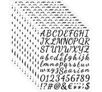 1008 Pièces 12 Feuilles Chiffres Autocollants Lettres Alphabet Vinyle Stickers Lettres Alphabet Lettres Autocollantes Autocollants