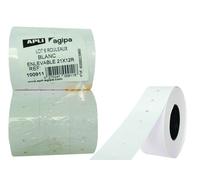 Agipa 100911 Paquet de 6 rouleaux de 1000 étiquettes Blanc rectangulaire